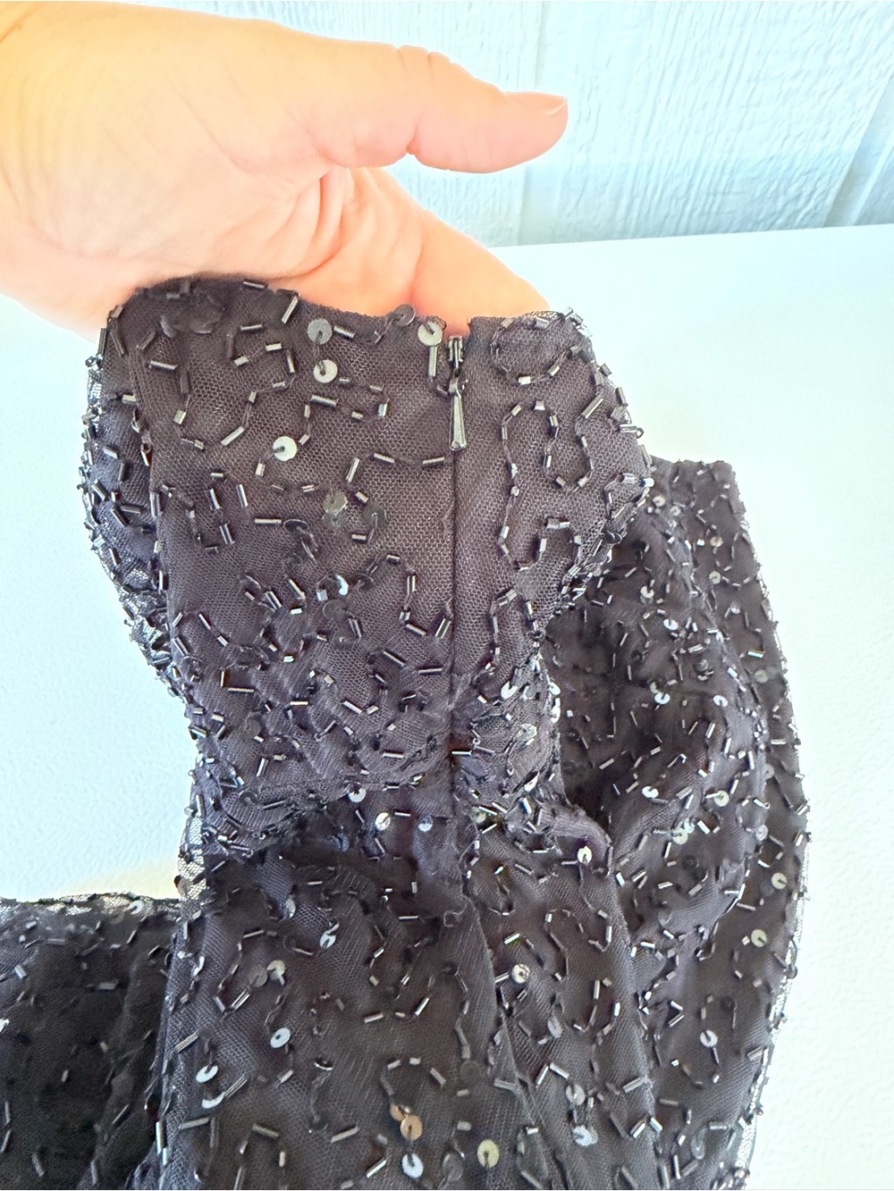 Marina Black Beaded Sequin Cocktail Dress Women’s Size 18 Formal Evening - Picture 5 of 6